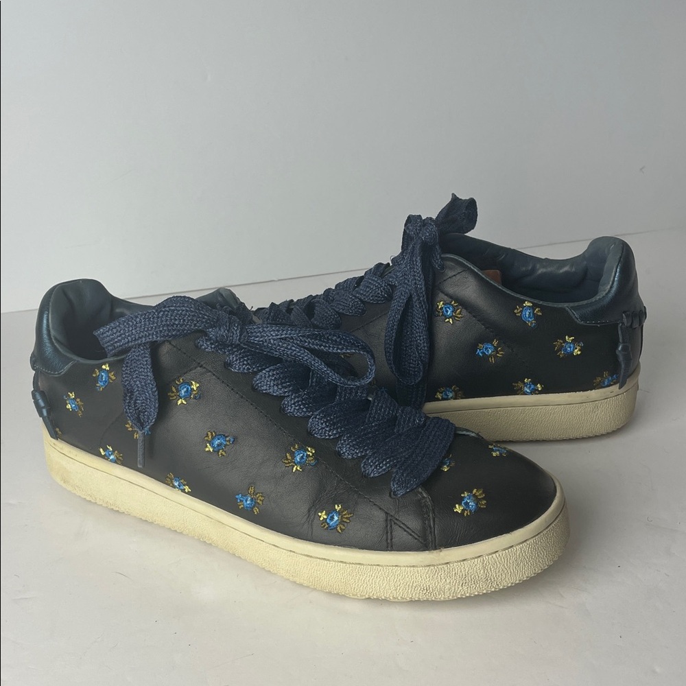 Coach Low Top Floral Leather Sneakers 8